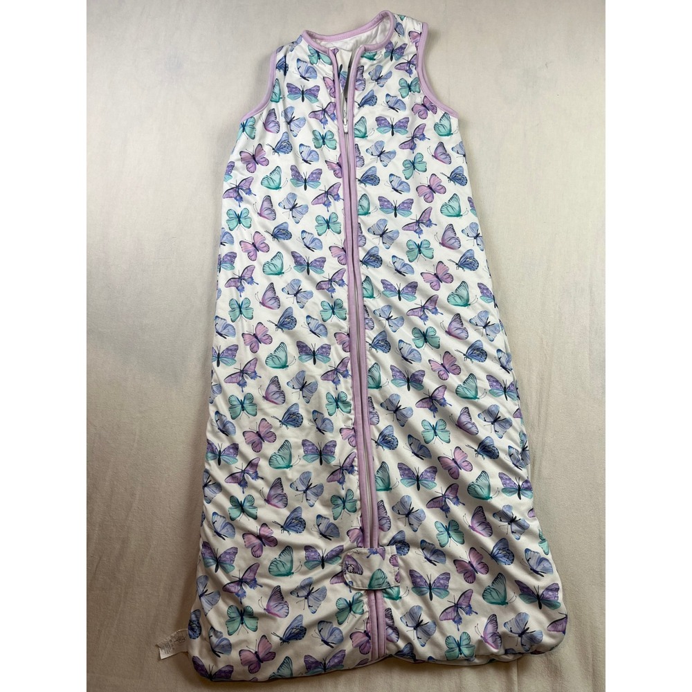 Totaha Butterfly Print Sleep Sack Wearable Blanket Purple Teal XL 31.5in